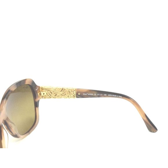 Maui Jim Swaying Palms MJ 530-93 Brown Stripe with 24K Gold / HCL Bronze Polar - Picture 5 of 6